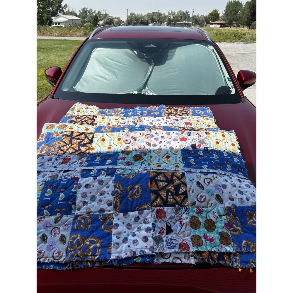 Cozy Flannel I Spy Quilt Aesthetic Patchwork Throw 72x74